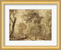 Woodland Landscape with Nymphs and Satyrs Fine Art Print