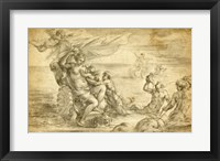 Venus in Her Sea Chariot Suckling Cupid Fine Art Print