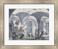 An Enchanted Cellar with Animals Fine Art Print