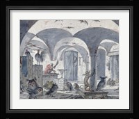 An Enchanted Cellar with Animals Fine Art Print