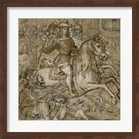 Equestrian Portrait of Don Juan Jose of Austria Fine Art Print