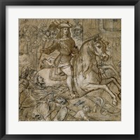 Equestrian Portrait of Don Juan Jose of Austria Fine Art Print