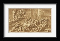 The Sons of Niobe Being Slain by Apollo and Diana Framed Print