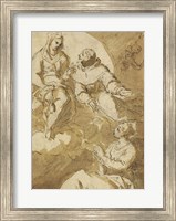 Saint Francis Interceding with the Virgin on Behalf of a Female Saint Fine Art Print