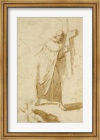 A Monk Carrying a Cross Fine Art Print