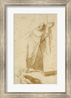 A Monk Carrying a Cross Fine Art Print