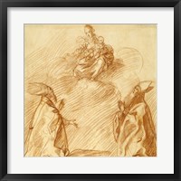 The Virgin and Child Appearing to Two Bishops Fine Art Print