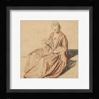 Seated Woman with a Fan Fine Art Print