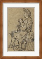 Study of a Seated Man Fine Art Print