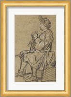 Study of a Seated Man Fine Art Print