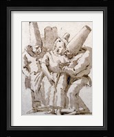 Punchinellos Approaching a Woman Fine Art Print