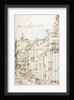 The Campo San Basso: The North Side with the Church Fine Art Print