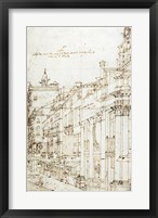 The Campo San Basso: The North Side with the Church Fine Art Print