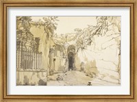 The Entrance to the Grotto at Posilipo Fine Art Print