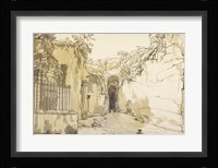 The Entrance to the Grotto at Posilipo Fine Art Print