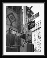 Broadway and Wall Street Fine Art Print