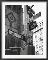 Broadway and Wall Street Fine Art Print