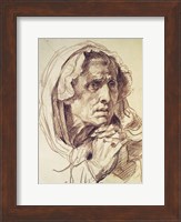 Study of the Head of an Old Woman Fine Art Print