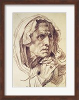 Study of the Head of an Old Woman Fine Art Print
