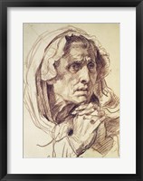 Study of the Head of an Old Woman Fine Art Print