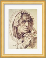 Study of the Head of an Old Woman Fine Art Print