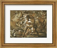 Tullia about to Ride over the Body of Her Father in Her Chariot Fine Art Print