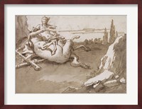 A Centaur and a Female Faun in a Landscape Fine Art Print