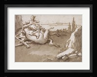 A Centaur and a Female Faun in a Landscape Fine Art Print