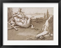 A Centaur and a Female Faun in a Landscape Fine Art Print