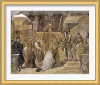 The Duke of Alba Receiving the Pope's Blessing in the Cathedral of St.Gudule Fine Art Print