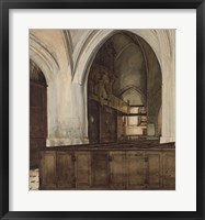 Interior of Abbey of Aramont at Verberie Fine Art Print