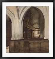 Interior of Abbey of Aramont at Verberie Fine Art Print