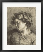 Head of a Sleeping Bacchante Fine Art Print