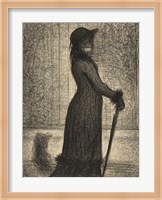 Woman Strolling Fine Art Print
