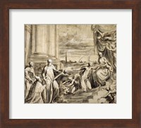 The Mystic Marriage of Saint Catherine with Saints and a Doge Fine Art Print