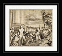 The Mystic Marriage of Saint Catherine with Saints and a Doge Fine Art Print