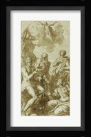 Christ the Savior above Saints John the Baptist, Jerome, Catherine, and Thomas Fine Art Print