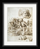 A Group of Shepherds, and Other Studies Fine Art Print