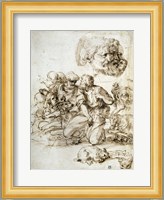 A Group of Shepherds, and Other Studies Fine Art Print