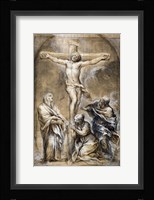Christ on the Cross with the Virgin Mary Fine Art Print