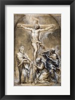 Christ on the Cross with the Virgin Mary Fine Art Print