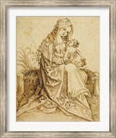 The Virgin and Child on a Grassy Bench Fine Art Print