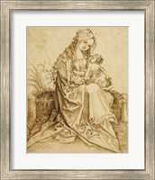 The Virgin and Child on a Grassy Bench Fine Art Print