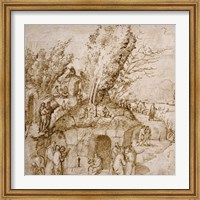 A Thebaid: Monks and Hermits in a Landscape Fine Art Print