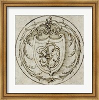 Design for an Ornament or Signet Ring with the Arms of Lazarus Spengler Fine Art Print