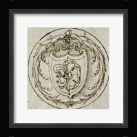 Design for an Ornament or Signet Ring with the Arms of Lazarus Spengler Framed Print