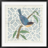 Monument Etching Tile I Blue Bird Fine Art Print