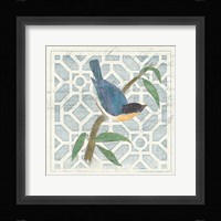 Monument Etching Tile I Blue Bird Fine Art Print