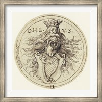 Design for a Bookplate or a Glass Etching Fine Art Print