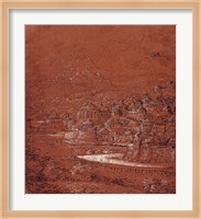 Mountain Landscape with an Imaginary City Fine Art Print